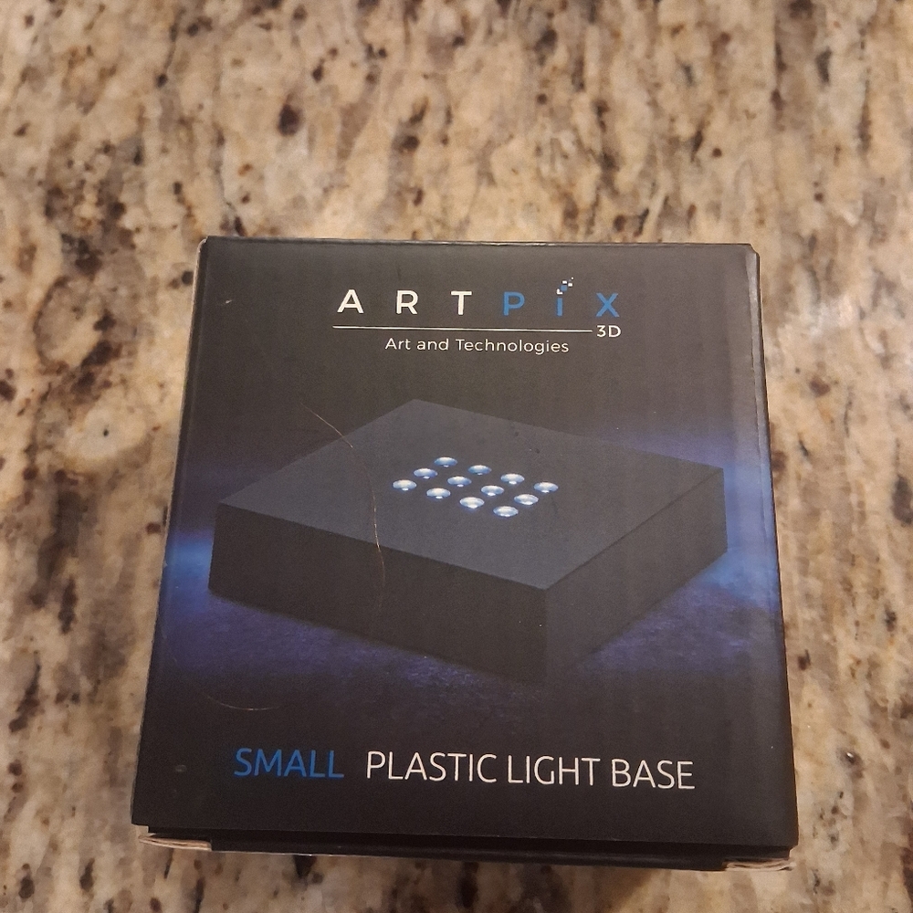 Artpix 12 White- Light LED Lighted Base for Glass Art - Display, White Light